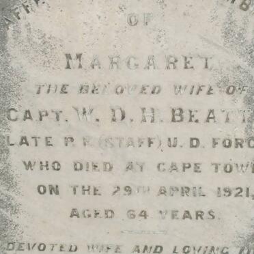 BEATTIE W.D.H. -1937 &amp; Margaret -1921