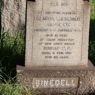 BINEDELL Gustav H.G. -1961 &amp; Elizabeth M.A. VAN WYK -1950