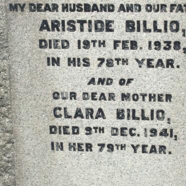 BILIO Aristide -1938 &amp; Clara -1941