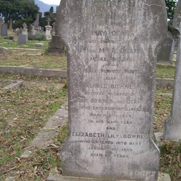 BOWNES Alfred 1935 &amp; May DEANS ?? :: Elizabeth BOWNES -1959