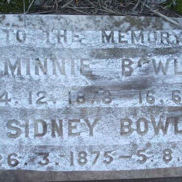 BOWLEY Sidney 1875-1945 &amp; Minnie 1878-1964