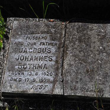 BOTHMA Jacobus Johannes 1920-1978