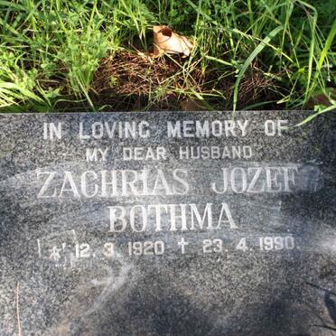 BOTHMA Zachrias Jozef 1920-1990