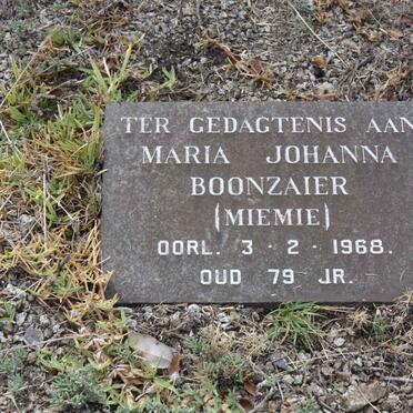 BOONZAIER Maria Johanna -1968