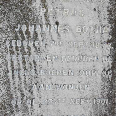 BOTHA Petrus Johannes 1877-1901