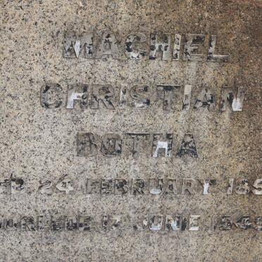BOTHA Machiel Christiaan 1853-1949