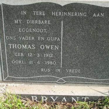 BRYANT Thomas Owen 1912-1980