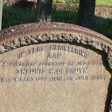 BRUYN Theunis H., de 1903-1945