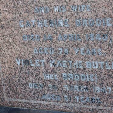 BUTLER Violet Kaethe nee BRODIE -1947