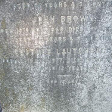 BROWN John 1863-1890 :: LAUTENBACH Charles 1877-1889 