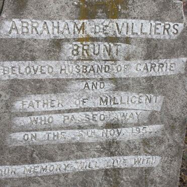 BRUNT Abraham de Villiers -1959
