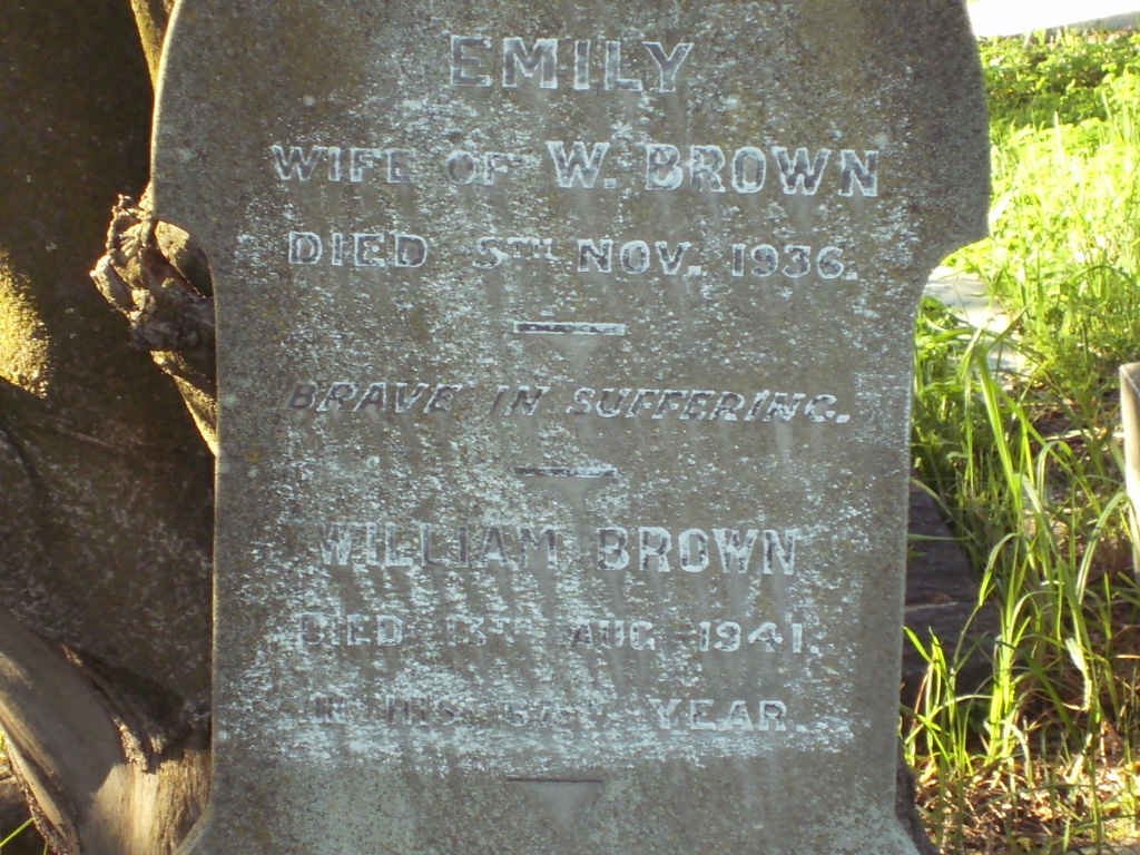 BROWN William  -1941 &amp; Emily  -1936