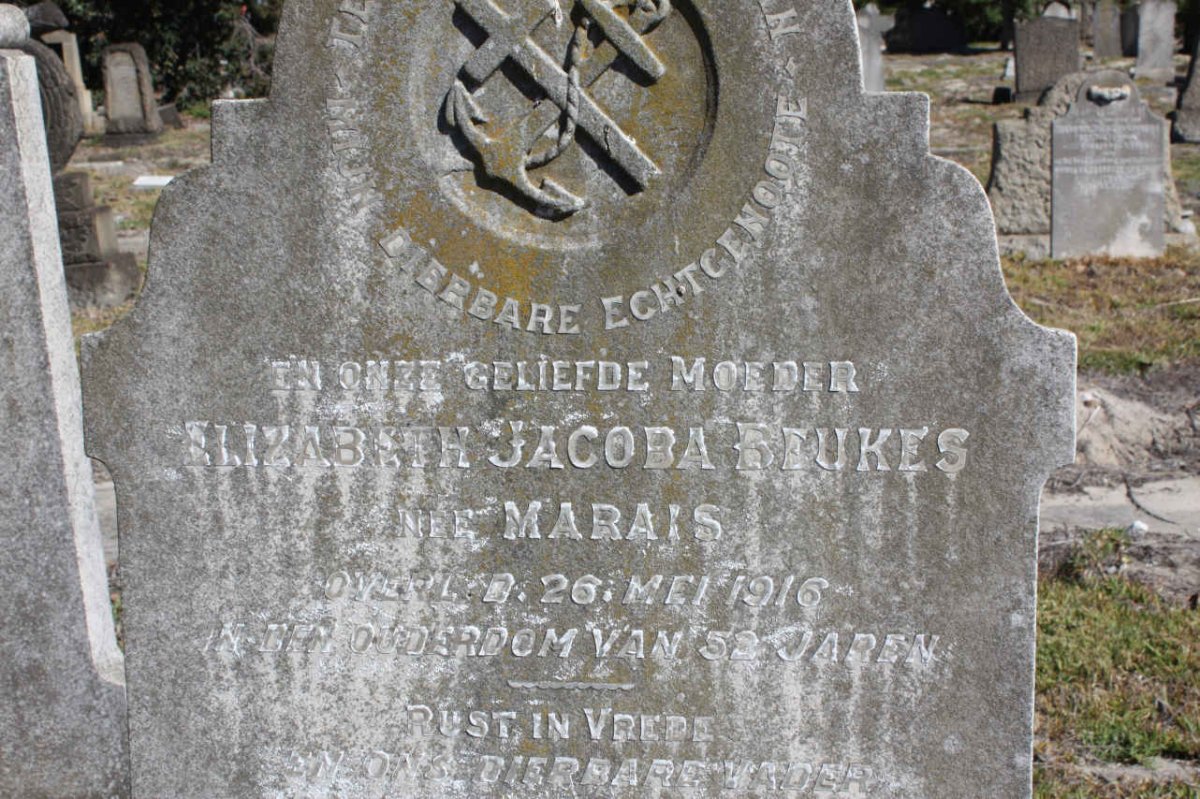 BEUKES Elizabeth Jacoba nee MARAIS -1916