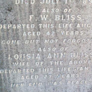 BLISS Lousia Ann -1899