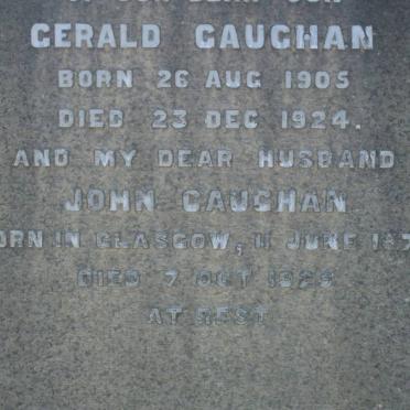 CAUCHAN John 1874-1925 :: CAUCHAN Gerald 1905-1924