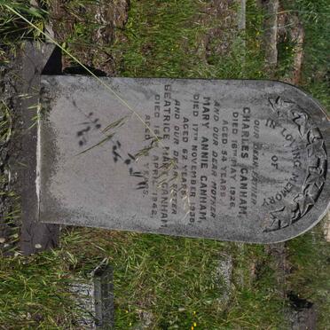 CANHAM Charles -1926 &amp; Mary Annie -1938 :: CANHAM Beatrice Mary -1942