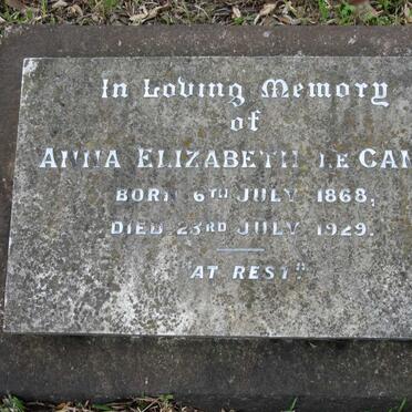 CAMP Anna Elizabeth 1868-1929