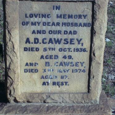 CAWSEY A.D.  -1936 &amp; B. -1974 