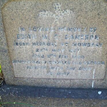 CAMERON Edith M.C. 1872-1930