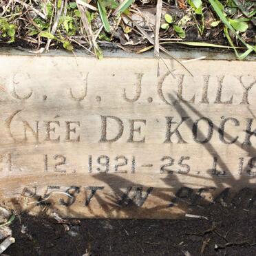 CAPRARA C.J.J. nee DE KOCK 1921-1980