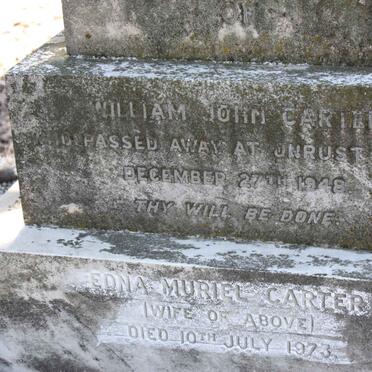 CARTER William John -1948 &amp; Edna Muriel -1973