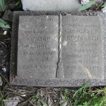 CARROLL Edward 1881-1935 &amp; Margaret Elizabeth NUTT 1890-1975