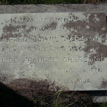 CHESSMAN Alfred Edwin  1878-1957 &amp; Frances 1885-1971
