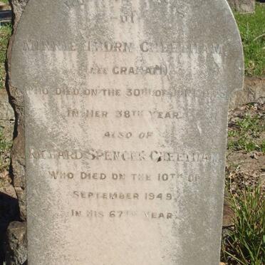 CHEETHAM Richard Spencer -1949 &amp; Minnie Thorn GRAHAM -1925