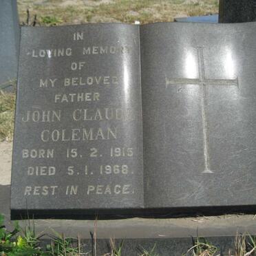COLEMAN John Claude 1915-1968