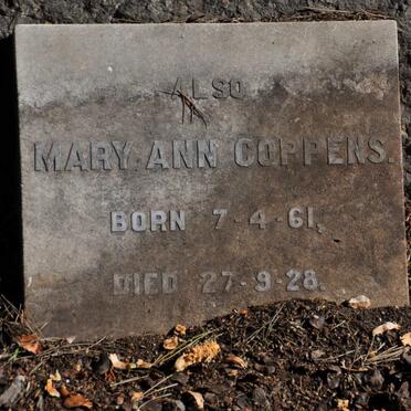 COPPENS Mary Ann 1861-1928