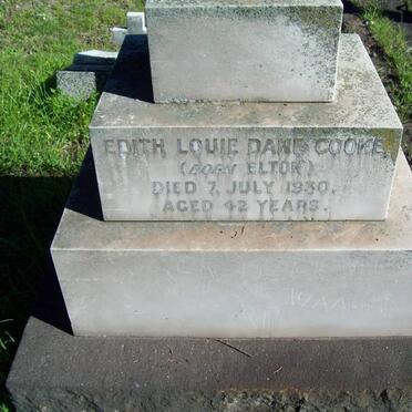COOKE Edith Louie Dane nee ELTON -1930