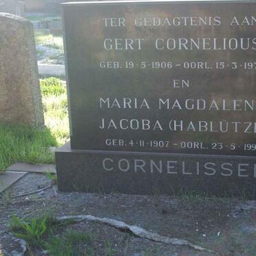 CORNELISSEN Gert Cornelious 1906-1973 &amp; Maria Magdalena Jacoba HABLUTZEL 1907-1999