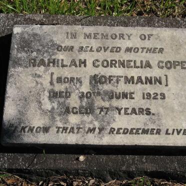 COPE Rahilah Cornelia nee HOFFMANN -1929