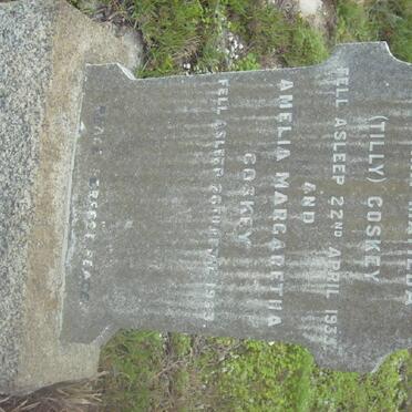 COSKEY Justina Matilda -1935 :: COSKEY Amelia Margaretha -1963