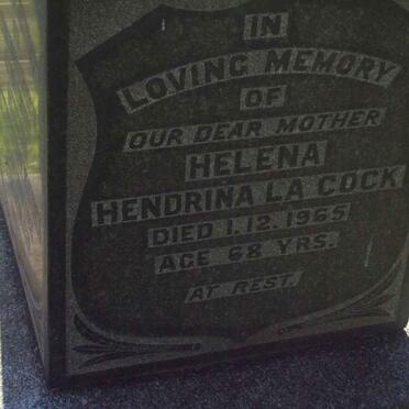 COCK Helena Hendrina, la -1965