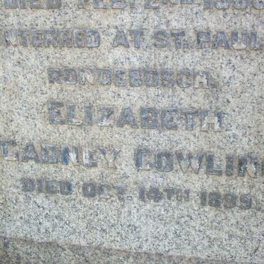 COWLING Elizabeth Gadney -1899