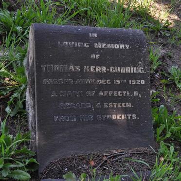 CUNNING Thomas, KERR -1920