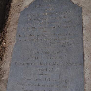 CULLIS John -1884 &amp; Ann -1858