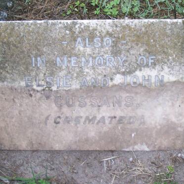 CUSSANS Elsie &amp; John