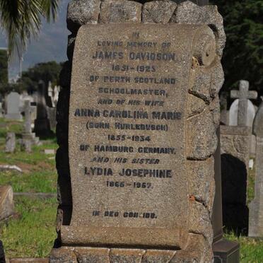 DAVIDSON James 1851-1923 &amp; Anna Carolina Marie HURLEBUSCH 1855-1934 :: DAVIDSON Lydia Josephine 1865-1957