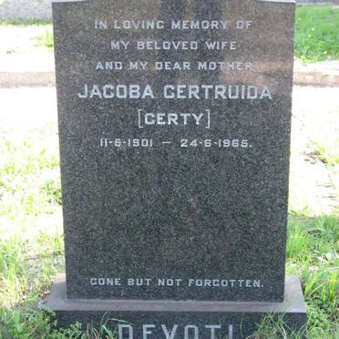 DEVOTI Jacoba Gertruida 1901-1965
