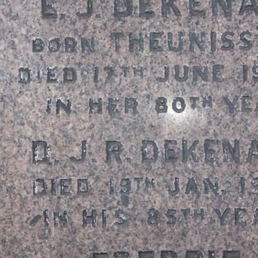 DEKENAH D.J. -1925