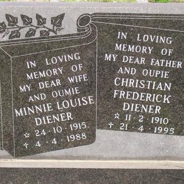 DIENER Christian Frederick 1910-1995 &amp; Minnie Louise 1915-1988