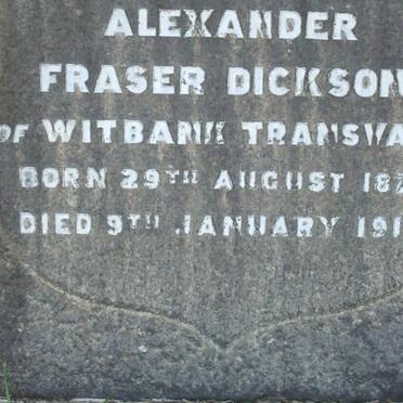 DICKSON Alexander Fraser 1870-1918