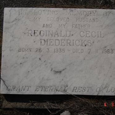 DIEDERICKS Reginald Cecil 1935-1983