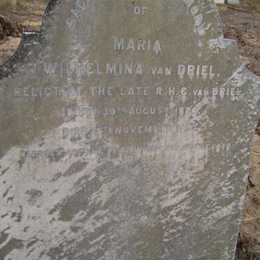 DRIEL Maria Wilhelmina, van 1824-1891