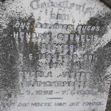 DREYER Hendrik Cornelius 1845-1901 &amp; Engela Jacoba BLACKENBERG 1852-1932
