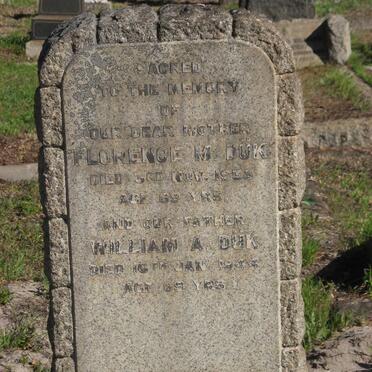 DUK William A. -1944 &amp; Florence M. -1938