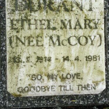 DURANT Mary nee McCOY 1914-1981