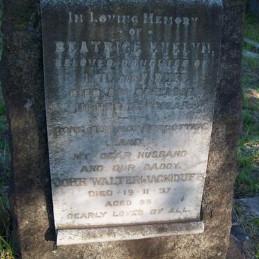 DUFF John Walter -1937 :: DUFF Beatrice Evelyn -1919 ::